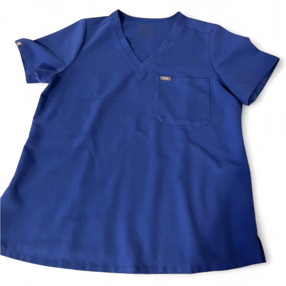 Figs Blue V-Neck Shirt